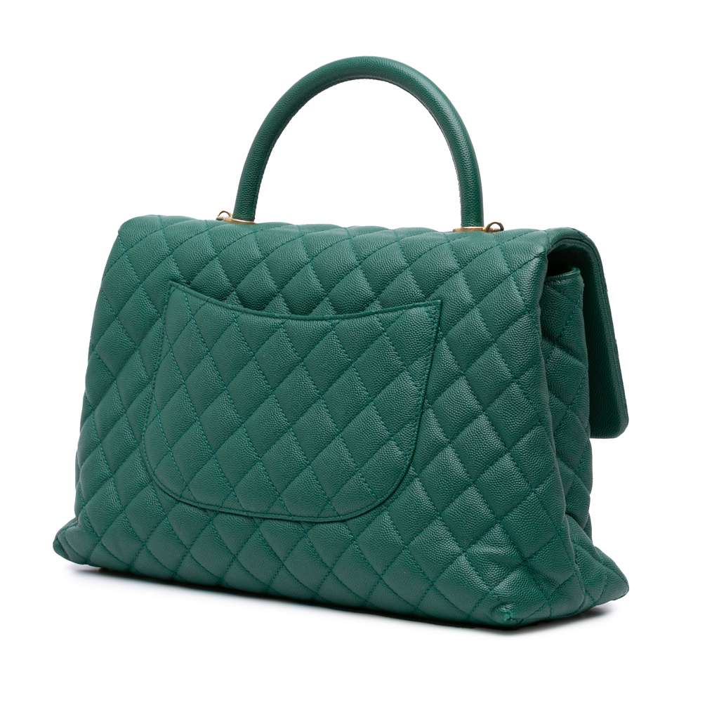 Chanel Medium Quilted Caviar Coco Top Handle Bag - 2