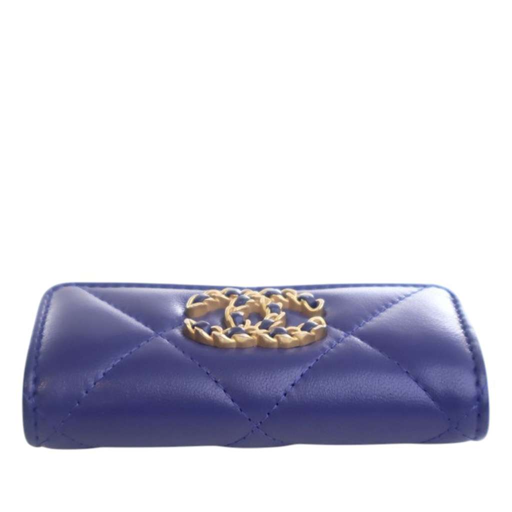 Chanel Lambskin 19 Flap Card Holder - Side view