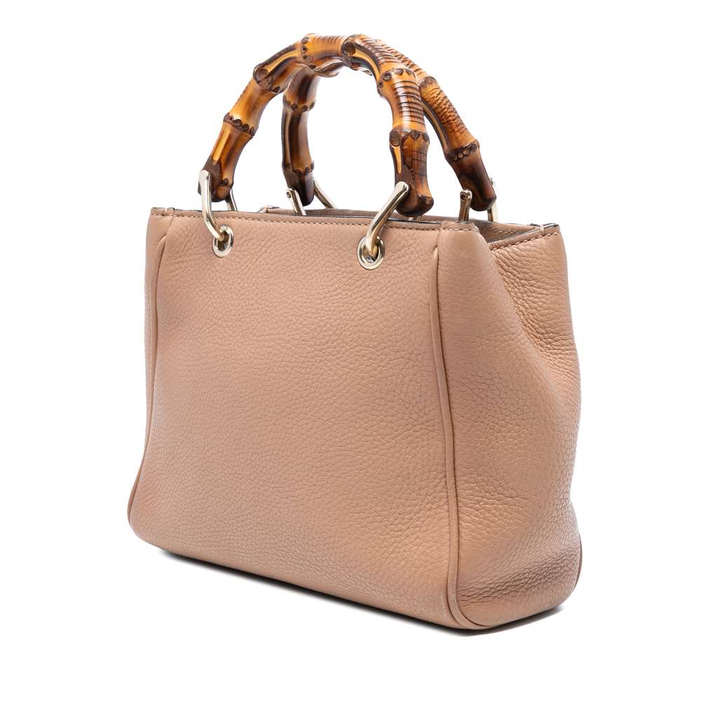 Gucci Mini Calfskin Bamboo Shopper Satchel - Back view