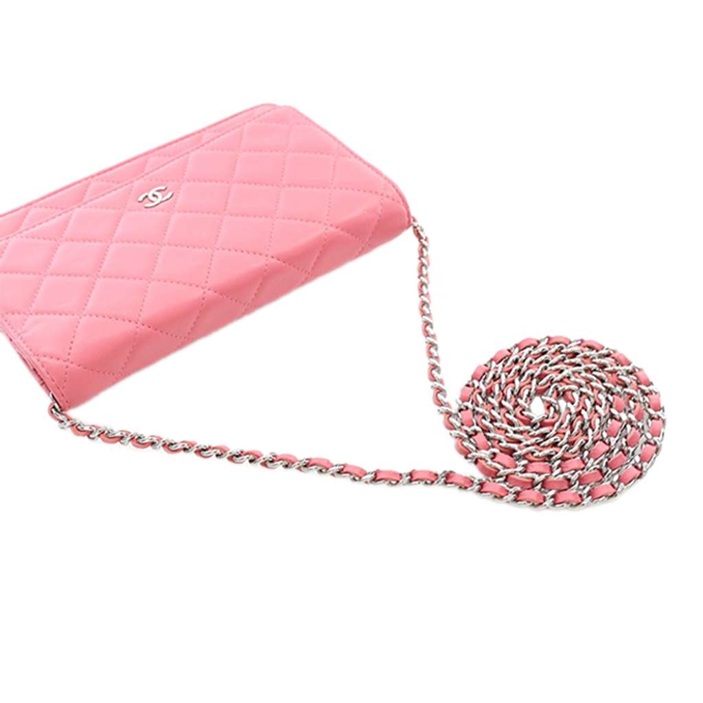 Chanel Classic Lambskin Wallet on Chain - Image 17