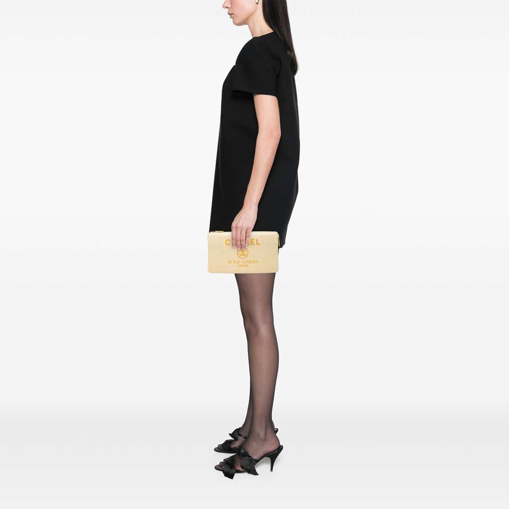 Chanel Medium Raffia Deauville O Case Clutch - Detail 2