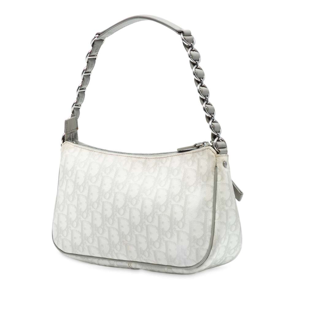 Dior Oblique Coated Canvas Romantique Shoulder Bag - Back view