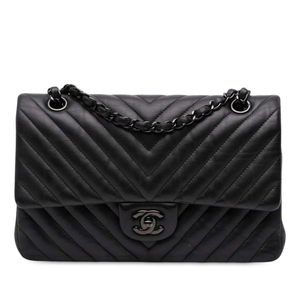 Chanel Medium Classic Chevron Lambskin Double Flap