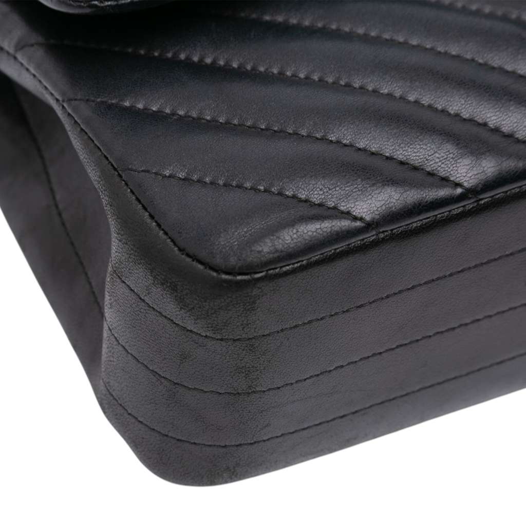 Chanel Medium Classic Chevron Lambskin Double Flap - Image 10