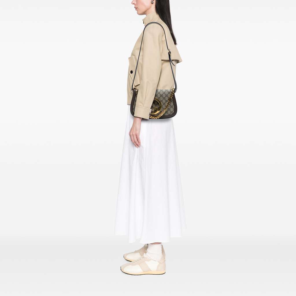 Gucci Small GG Supreme Blondie Chain Satchel - Detail 2