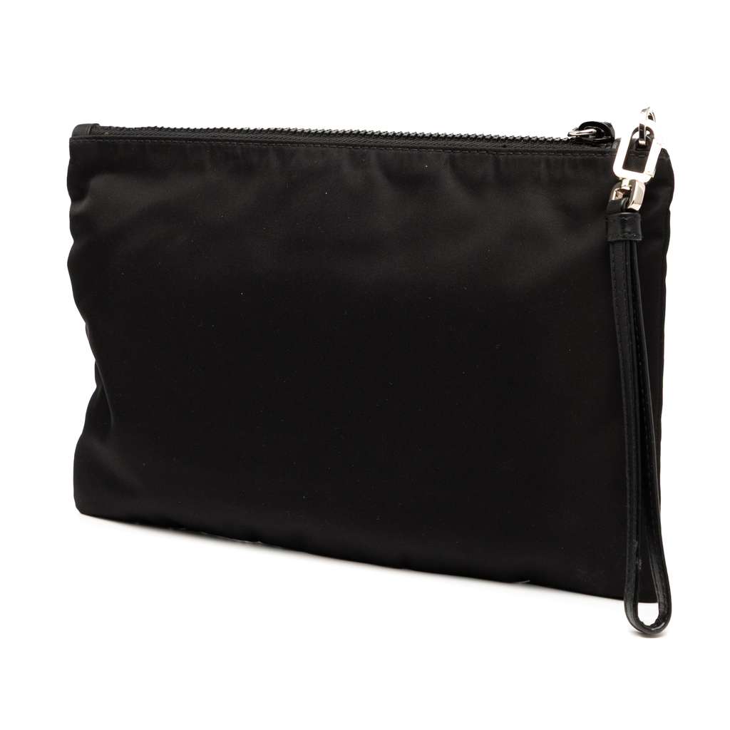 Prada Tessuto Logo Clutch - Back view