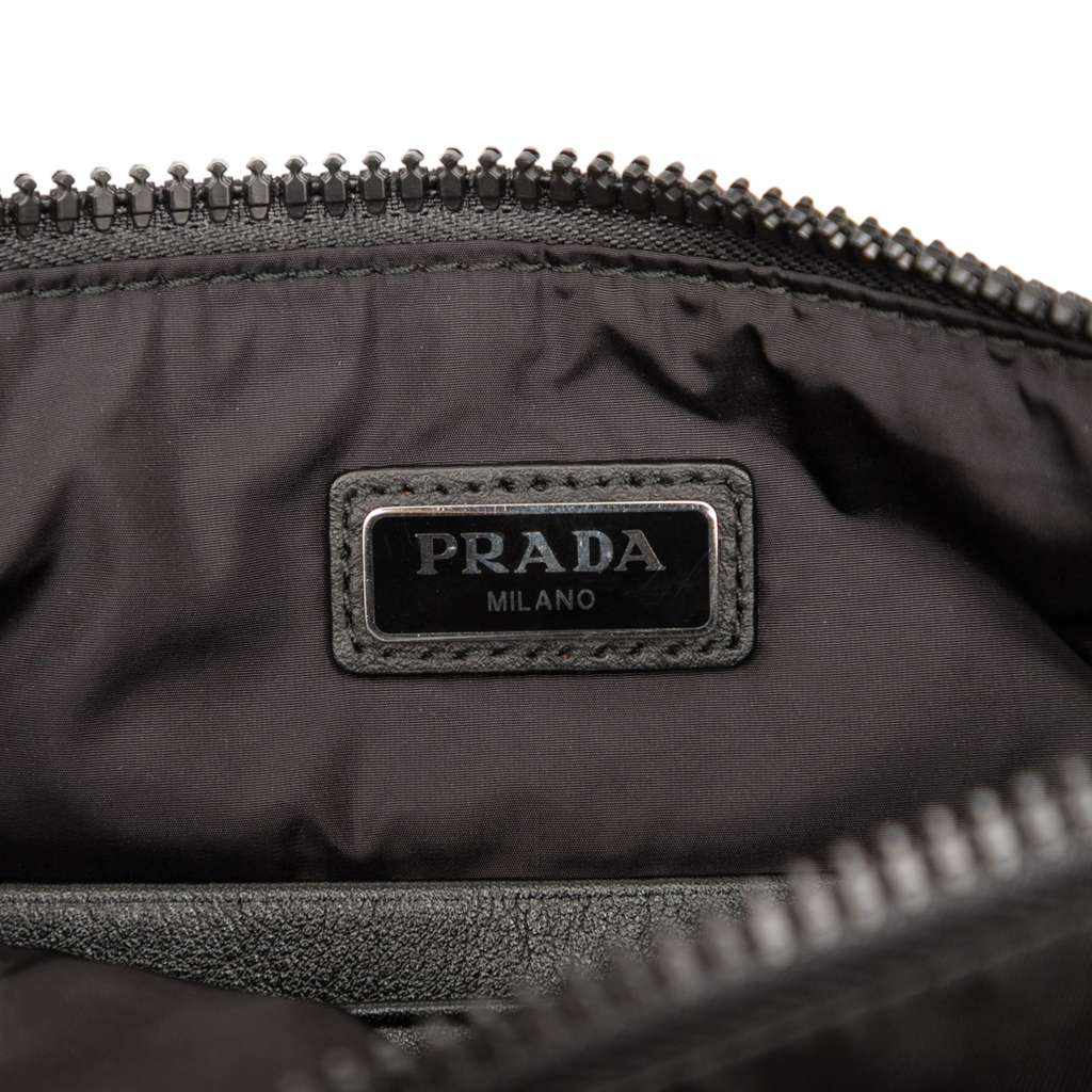 Prada Tessuto Logo Clutch - Side view