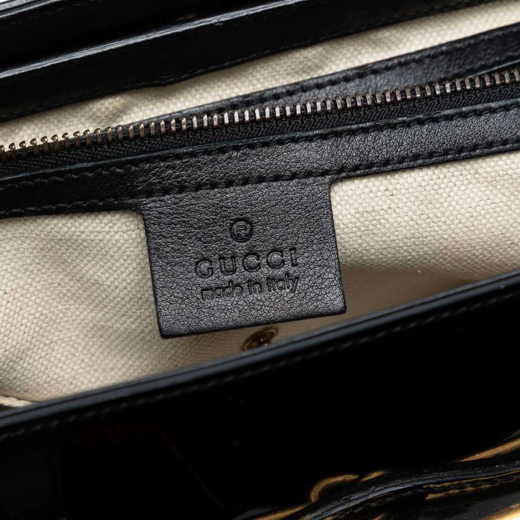 Gucci Patent Bright Bit Satchel - Side view