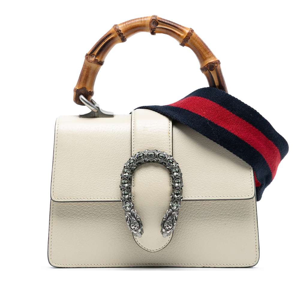 Gucci Mini Leather Bamboo Dionysus Web Satchel