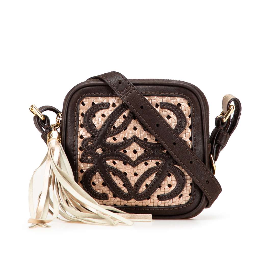 Loewe Mini Anagram Leather Tassel Crossbody