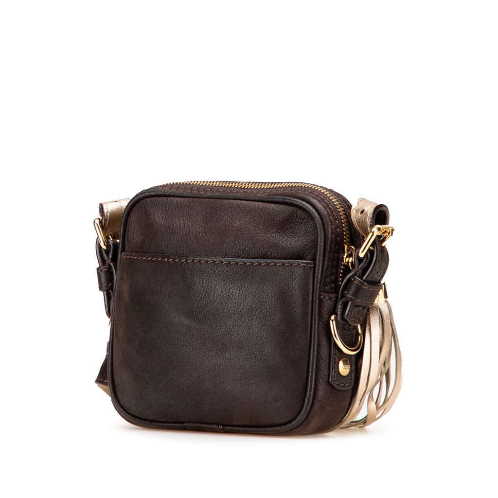 Loewe Mini Anagram Leather Tassel Crossbody - Back view