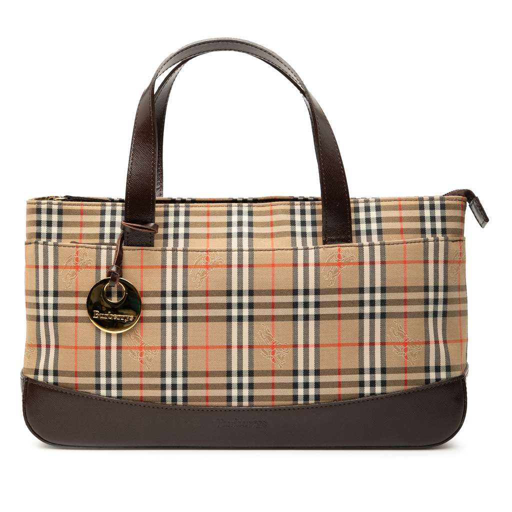 Burberry Haymarket Check Canvas Handbag