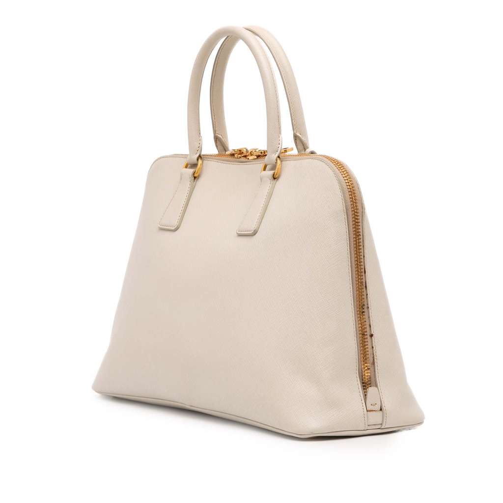 Prada Large Saffiano Lux Promenade Satchel - Back view