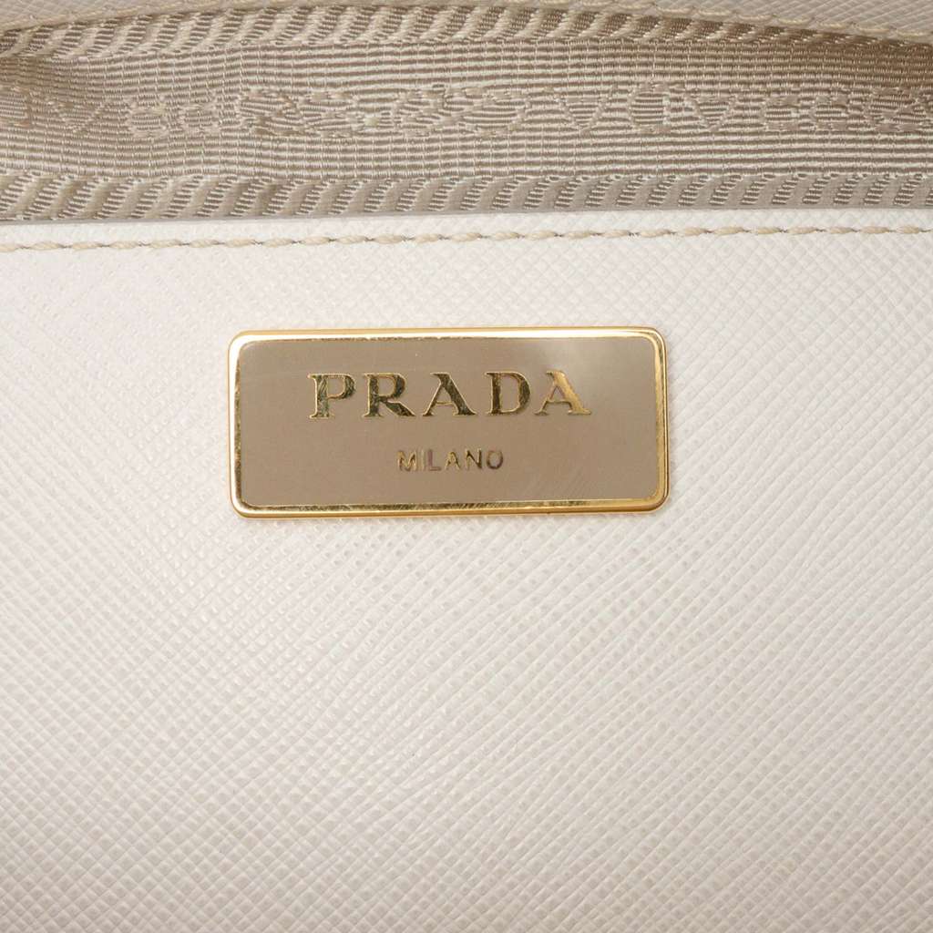 Prada Large Saffiano Lux Promenade Satchel - Side view