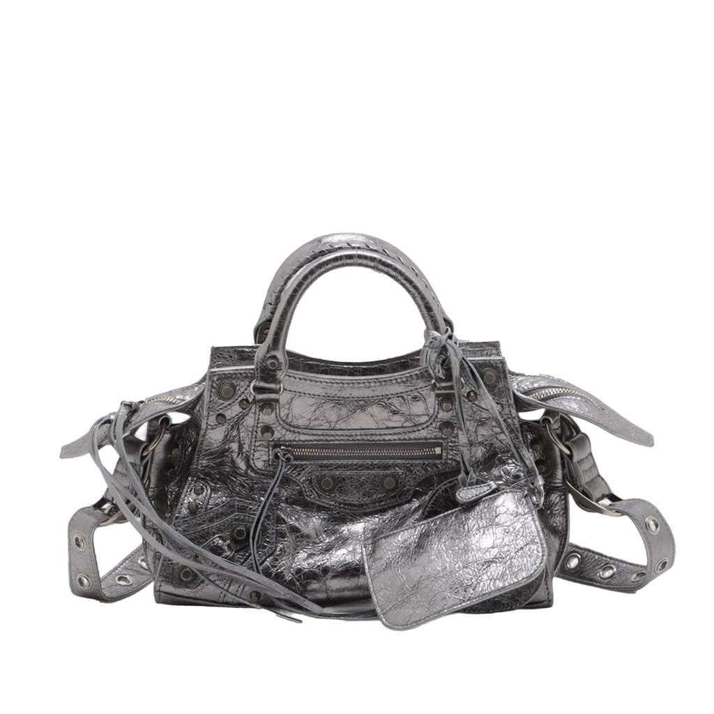 Balenciaga XS Metallic Lambskin Motocross Neo Cagole