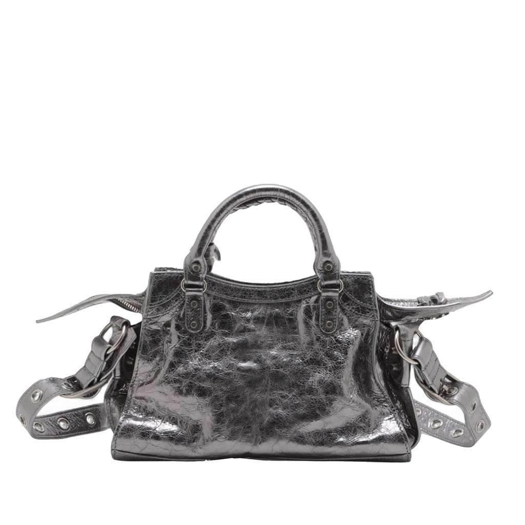 Balenciaga XS Metallic Lambskin Motocross Neo Cagole - Back view