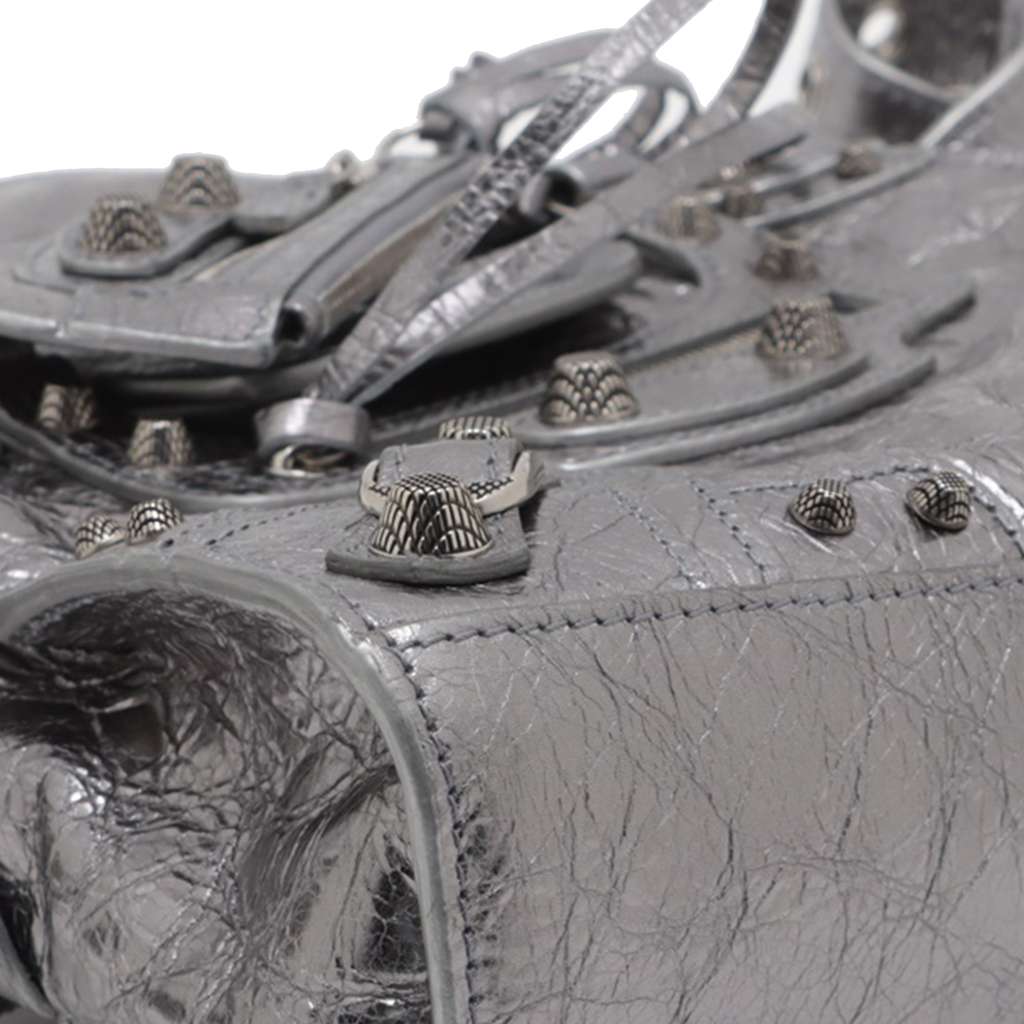 Balenciaga XS Metallic Lambskin Motocross Neo Cagole - Detail 2