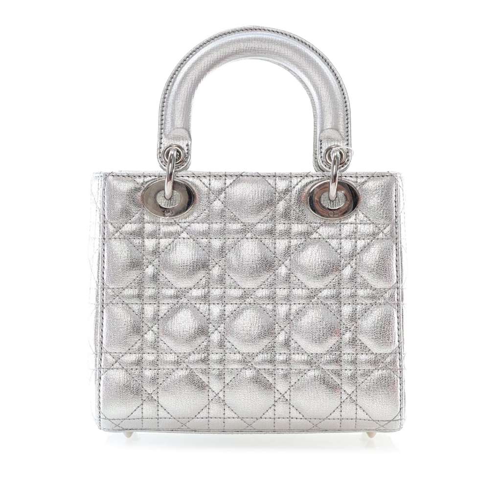 Dior Small Metallic Grained Calfskin Cannage My ABCDior Lady Dior - Back view