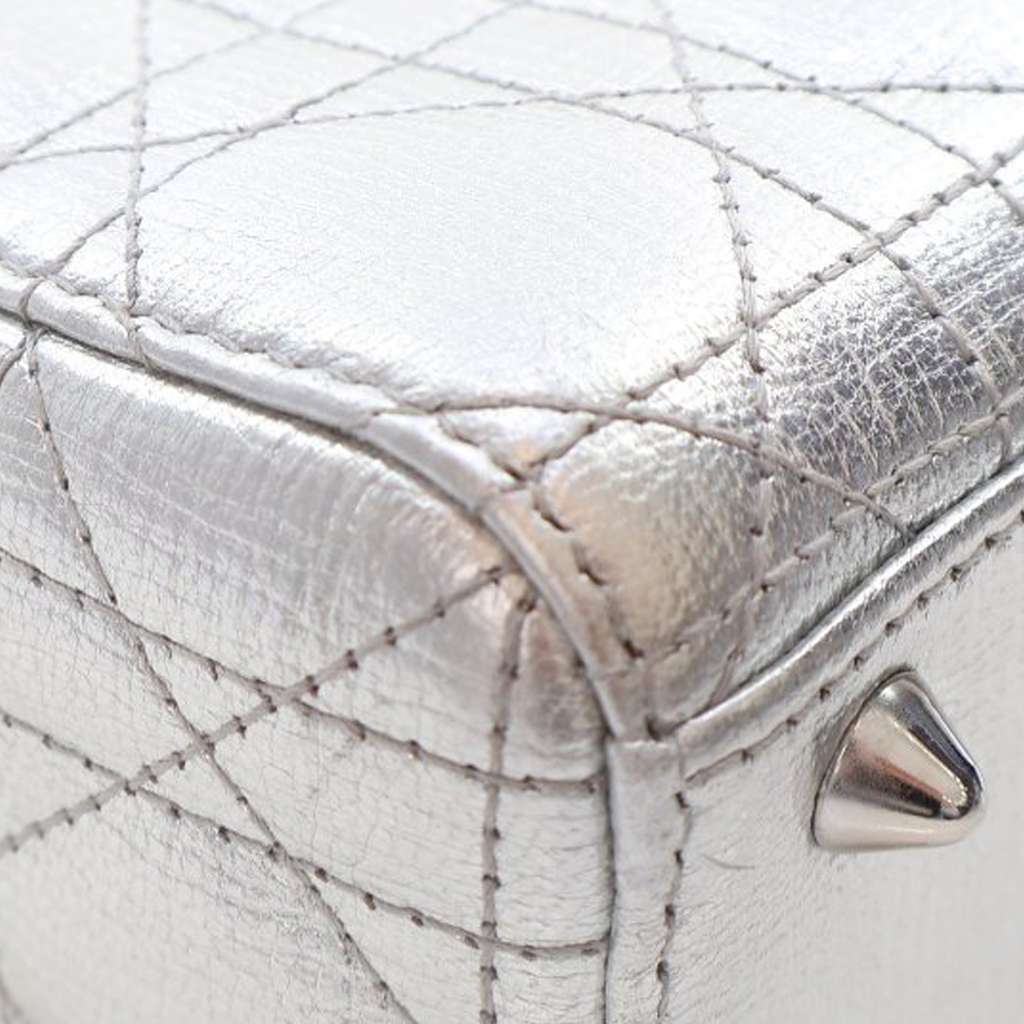 Dior Small Metallic Grained Calfskin Cannage My ABCDior Lady Dior - Image 13