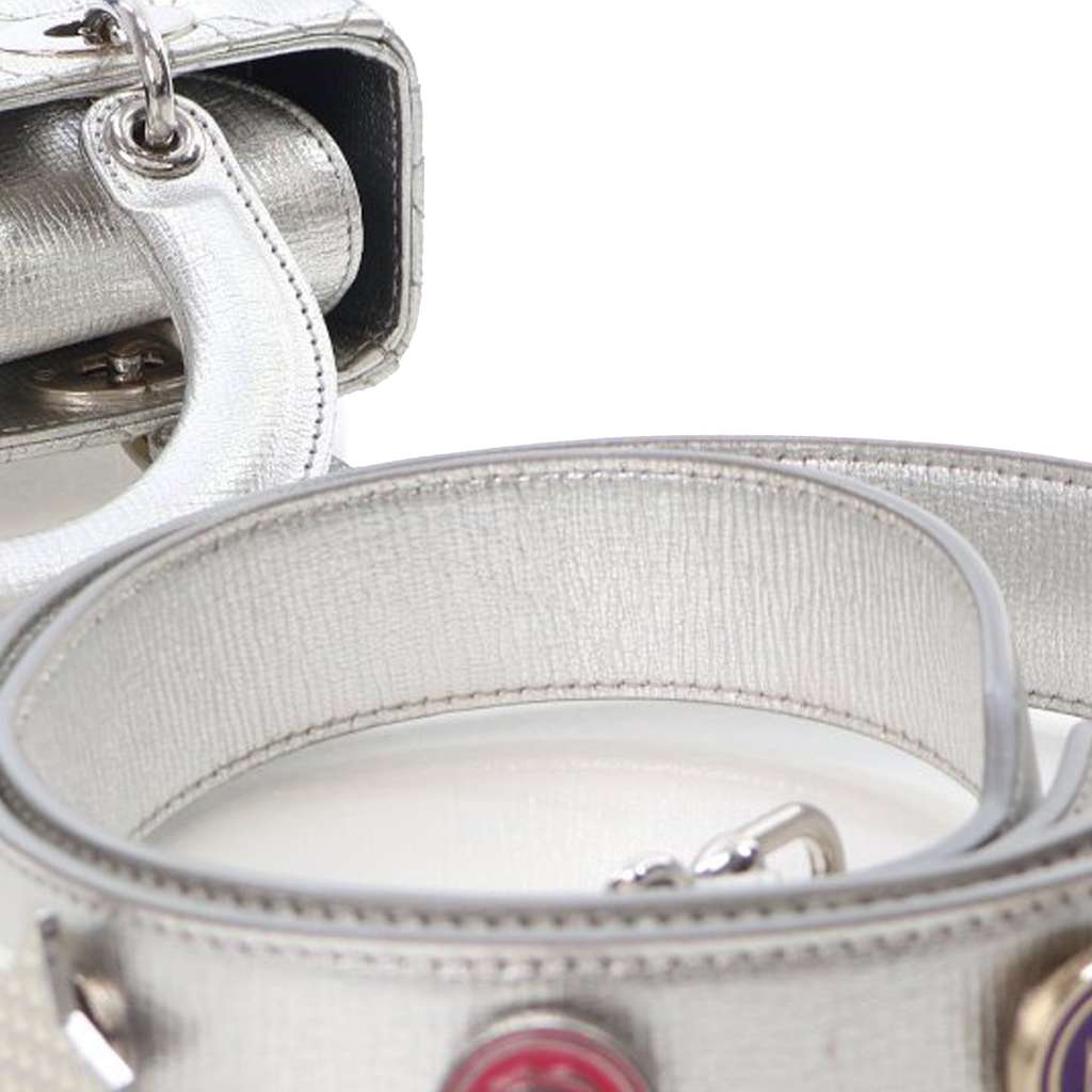 Dior Small Metallic Grained Calfskin Cannage My ABCDior Lady Dior - Image 16