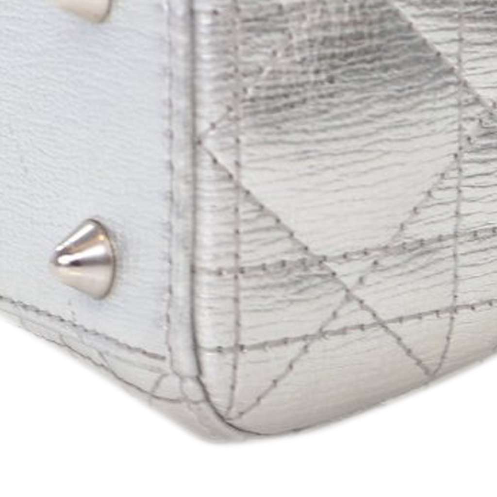 Dior Small Metallic Grained Calfskin Cannage My ABCDior Lady Dior - Image 11