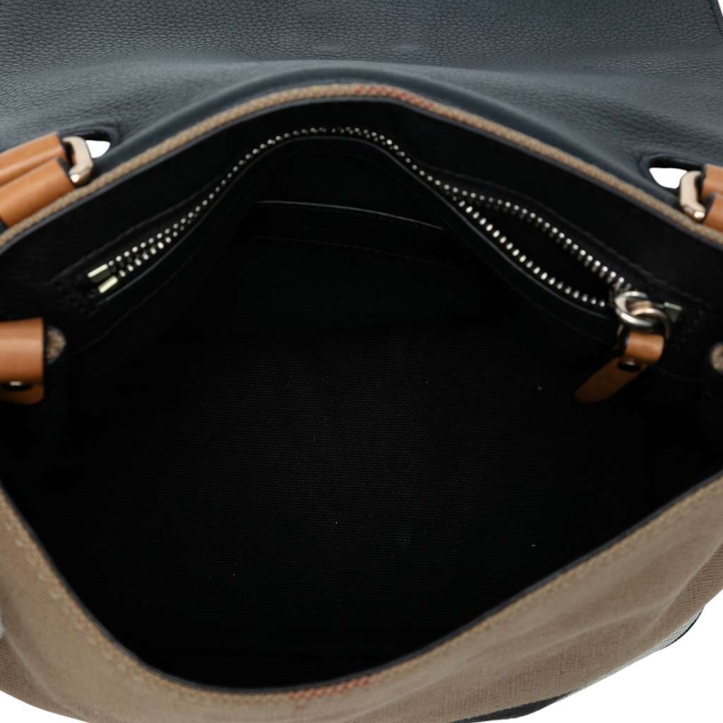 Burberry Mega Check Canvas and Grainy Calfskin Shellwood Crossbody - 4