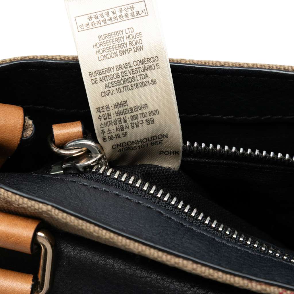 Burberry Mega Check Canvas and Grainy Calfskin Shellwood Crossbody - Side view