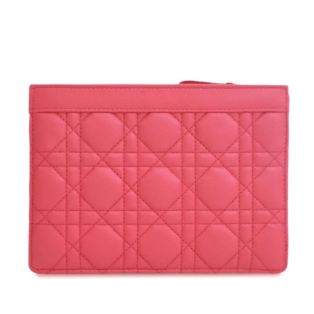 Dior Supple Cannage Calfskin Caro Every Dior Pouch - Back view