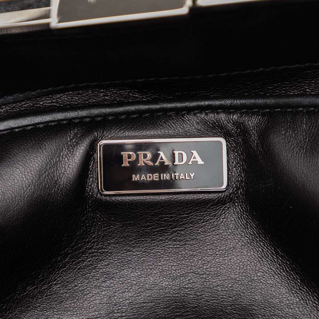 Prada Leather Baiadera Frame Bag - Side view