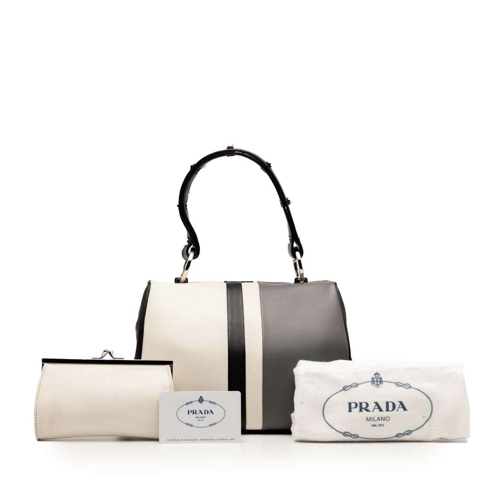Prada Leather Baiadera Frame Bag - Image 10