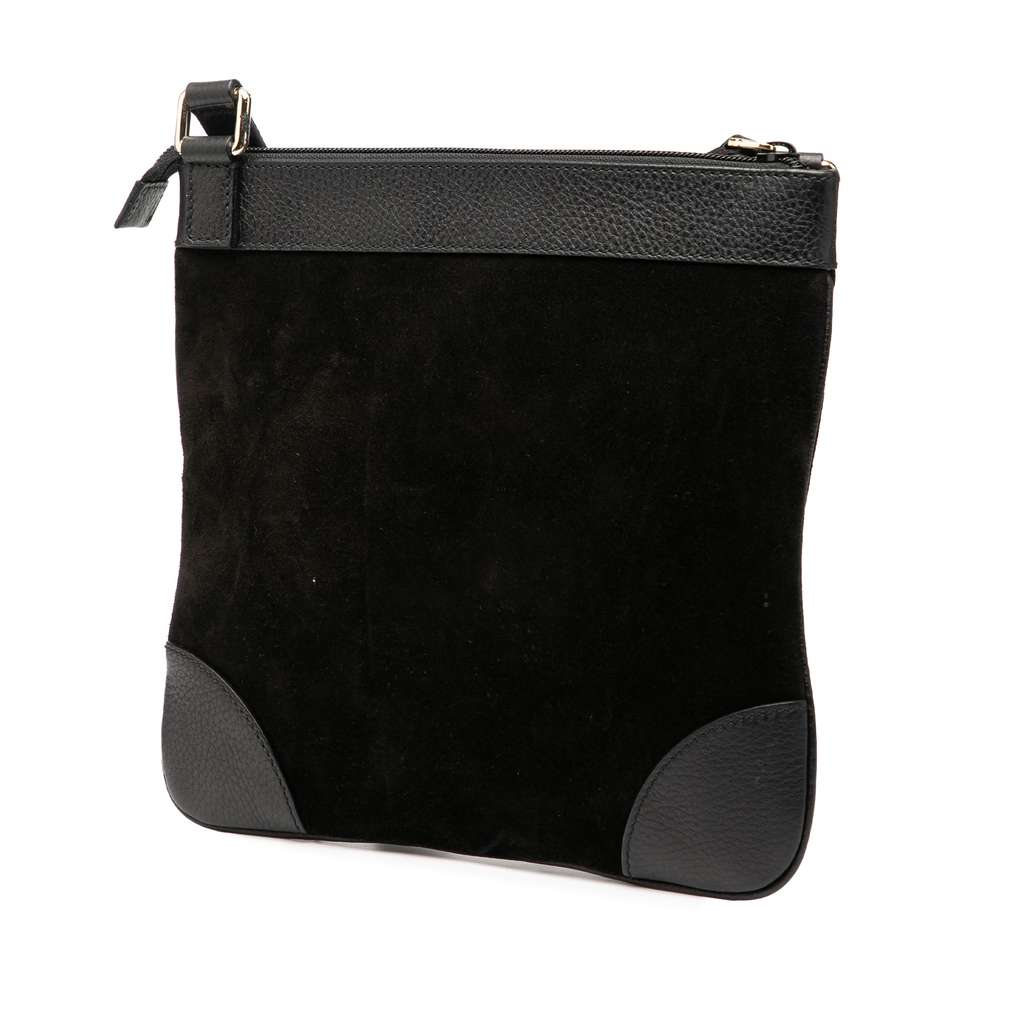 Gucci Guccissima Trimmed Suede Crossbody - Back view