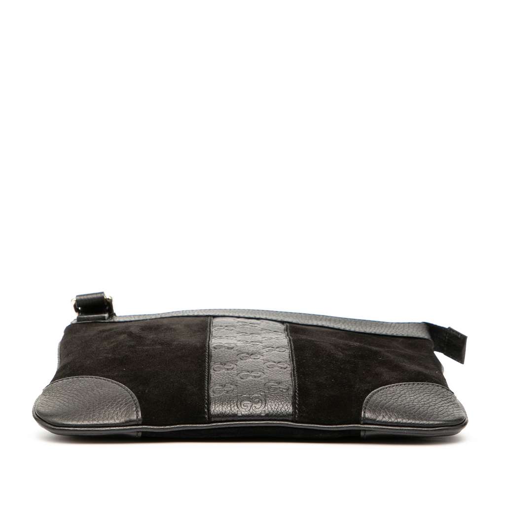 Gucci Guccissima Trimmed Suede Crossbody - Image 6