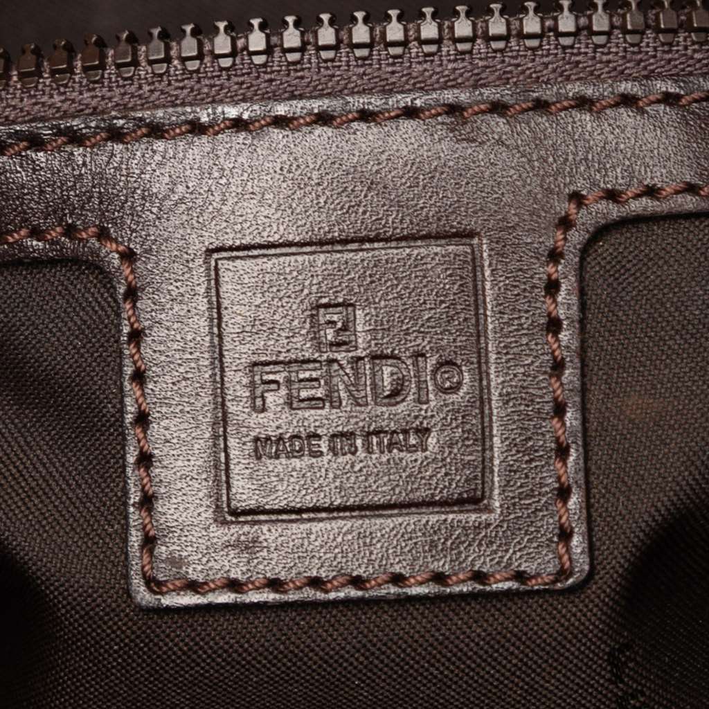 Fendi Zucca Canvas Shoulder Bag - Side view