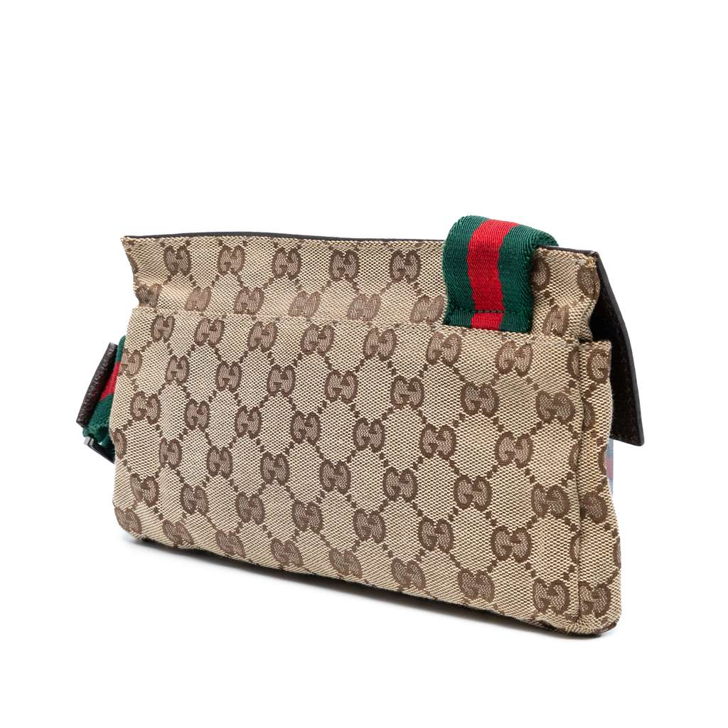 Gucci GG Canvas Web Crossbody - Back view