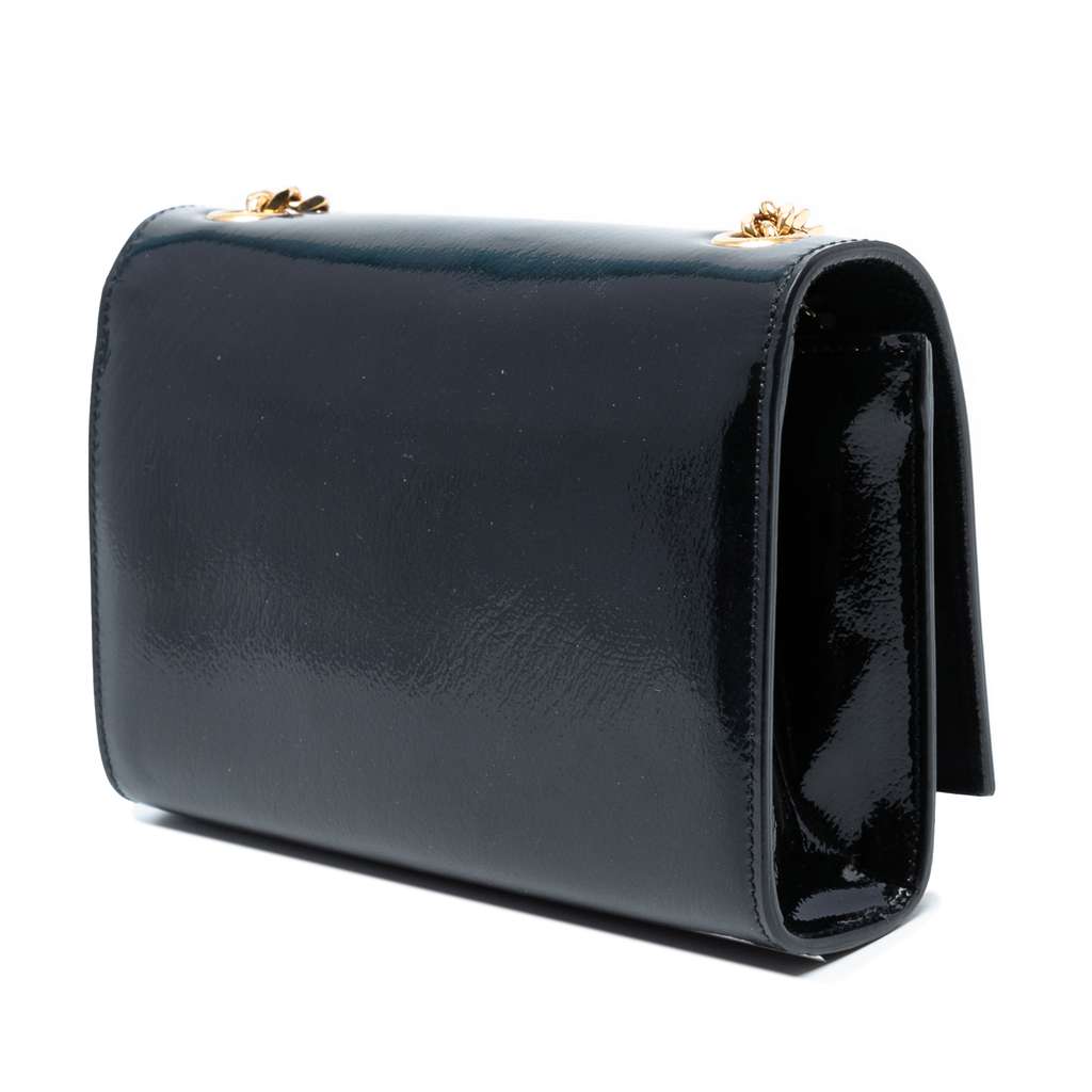 Saint Laurent Small Patent Monogram Kate Crossbody - Back view