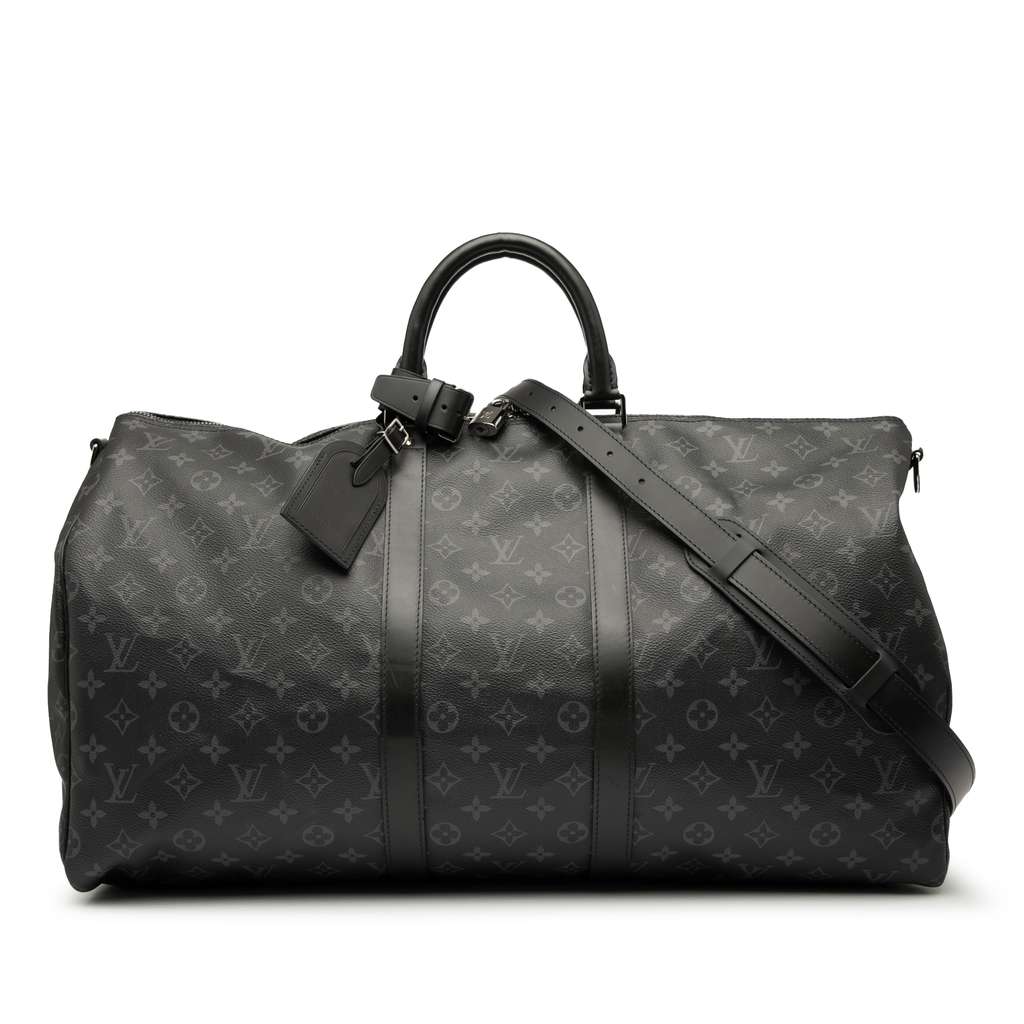 Louis Vuitton Monogram Eclipse Keepall Bandouliere 55