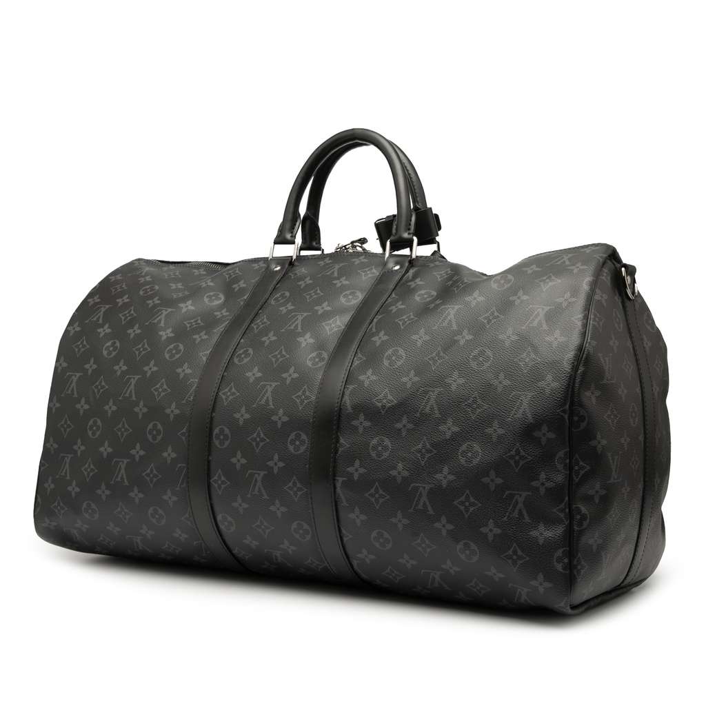 Louis Vuitton Monogram Eclipse Keepall Bandouliere 55 - Back view
