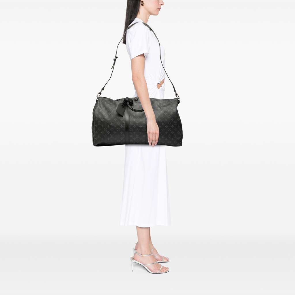 Louis Vuitton Monogram Eclipse Keepall Bandouliere 55 - Image 10