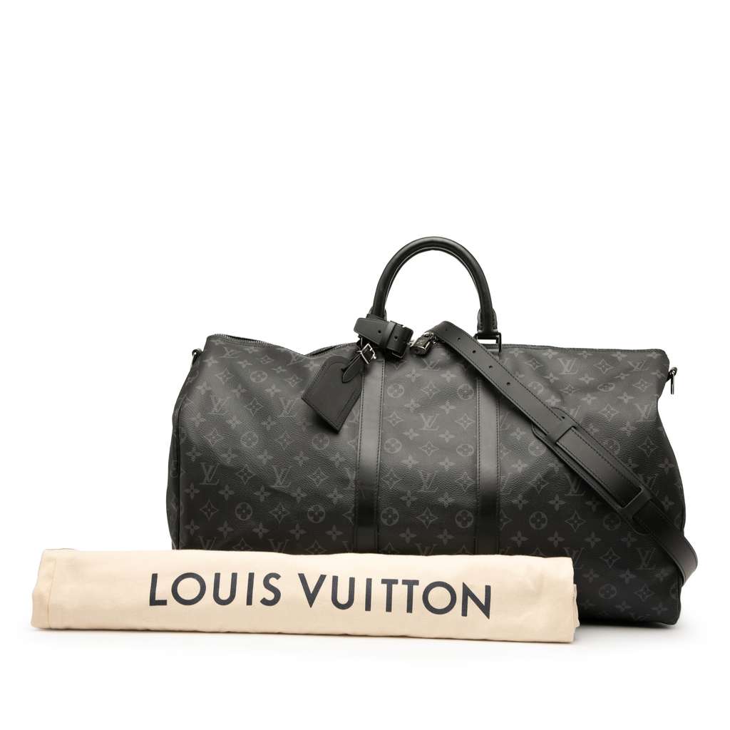 Louis Vuitton Monogram Eclipse Keepall Bandouliere 55 - Image 11