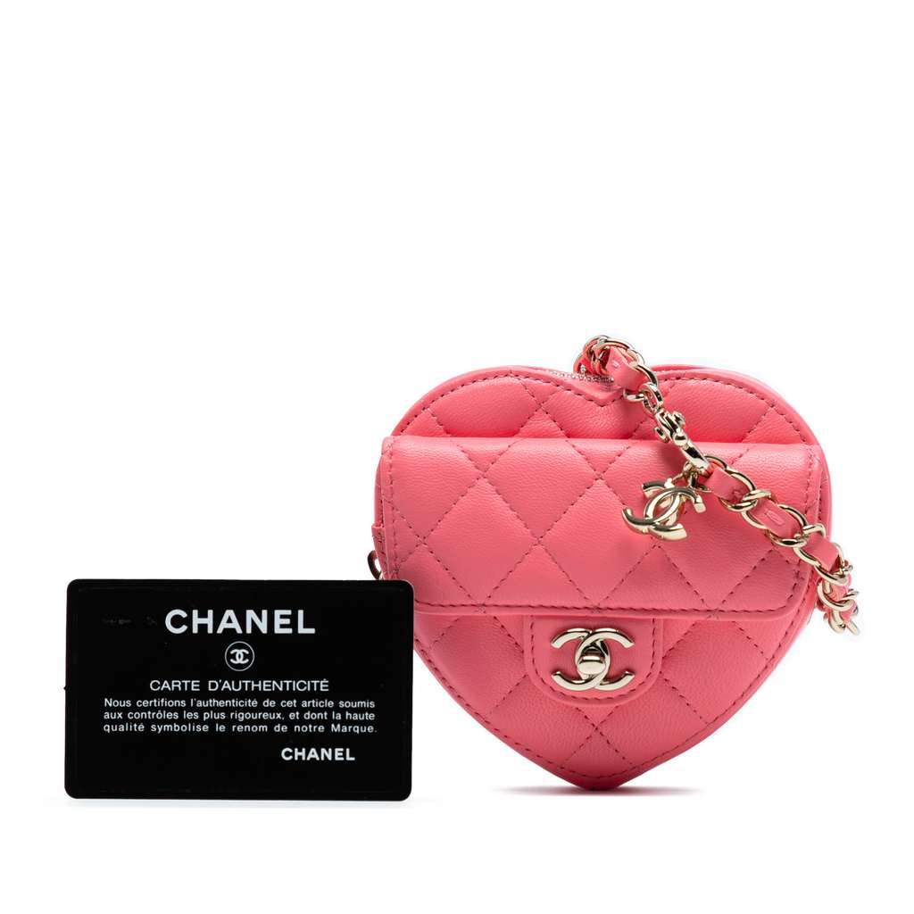 Chanel Mini Lambskin CC in Love Heart Crossbody - Detail 2