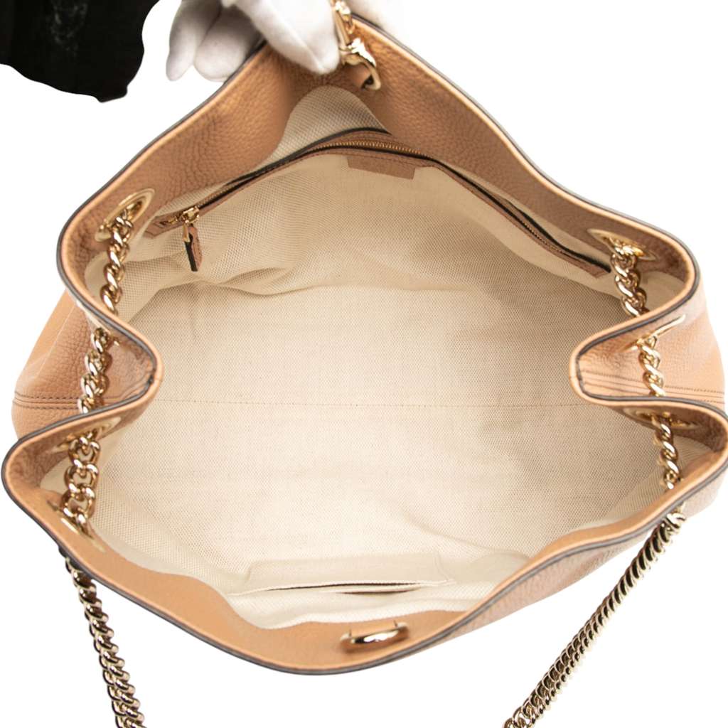 Gucci Medium Leather Soho Chain Tote - 4
