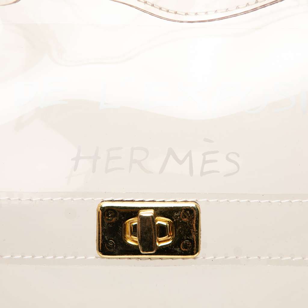 Hermès Vinyl Souvenir De L Exposition Kelly Handbag - Side view