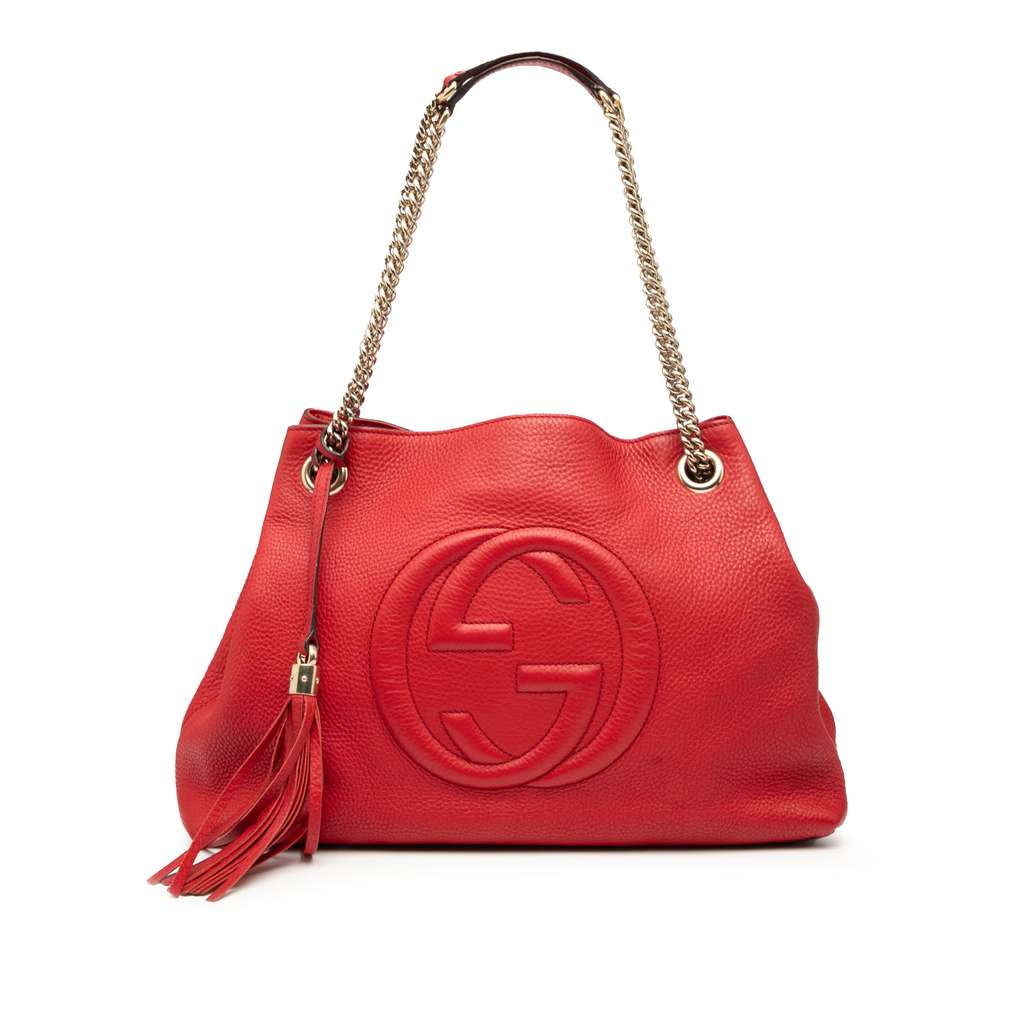 Gucci Medium Leather Soho Chain Tote