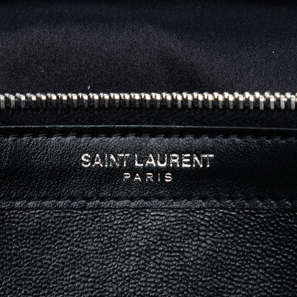 Saint Laurent Sequin Monogram Kate Wallet on Chain - Side view