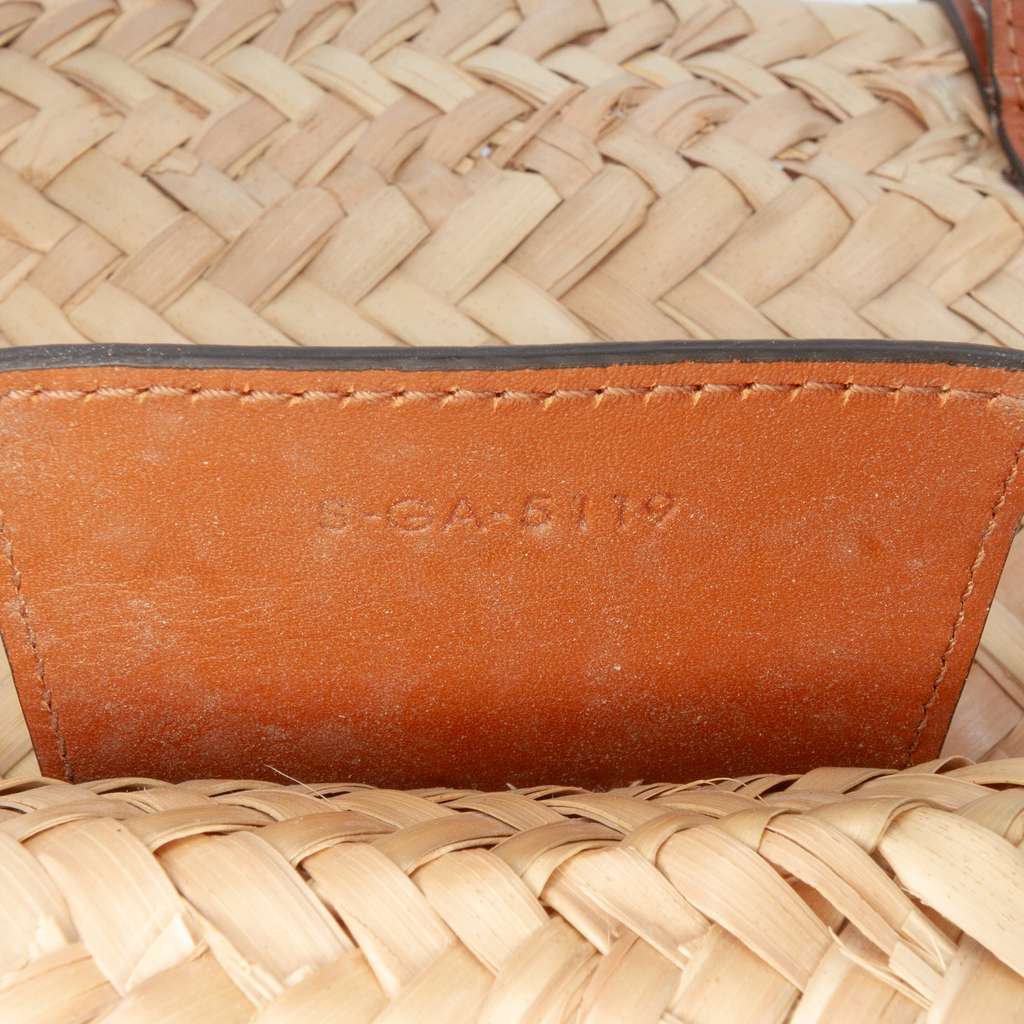 Celine Large Raffia Cuir Triomphe Classic Panier Tote - Detail 1