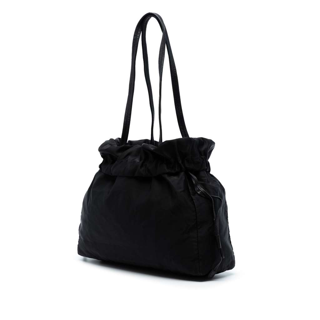 Prada Tessuto Logo Drawstring Tote - Back view