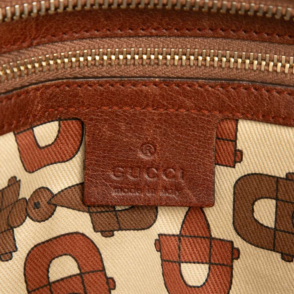Gucci Guccissima Trimmed Leather Signoria Boston Bag - Side view