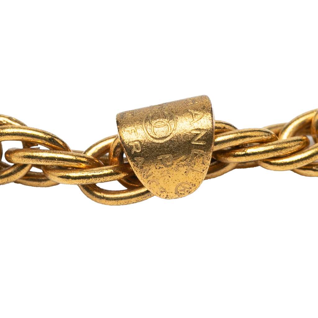 Chanel Gold Plated CC Coin Pendant Necklace - Image 6