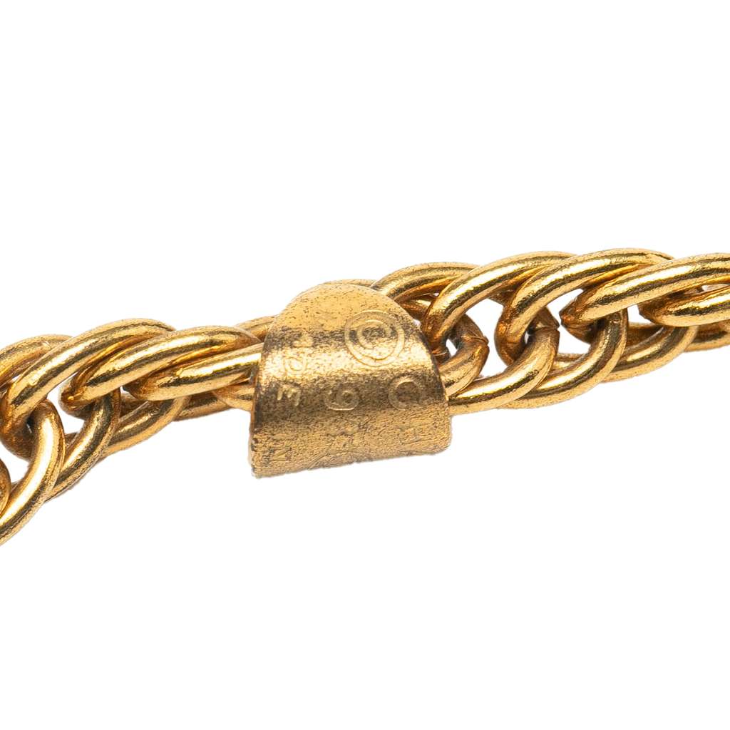 Chanel Gold Plated CC Coin Pendant Necklace - 4