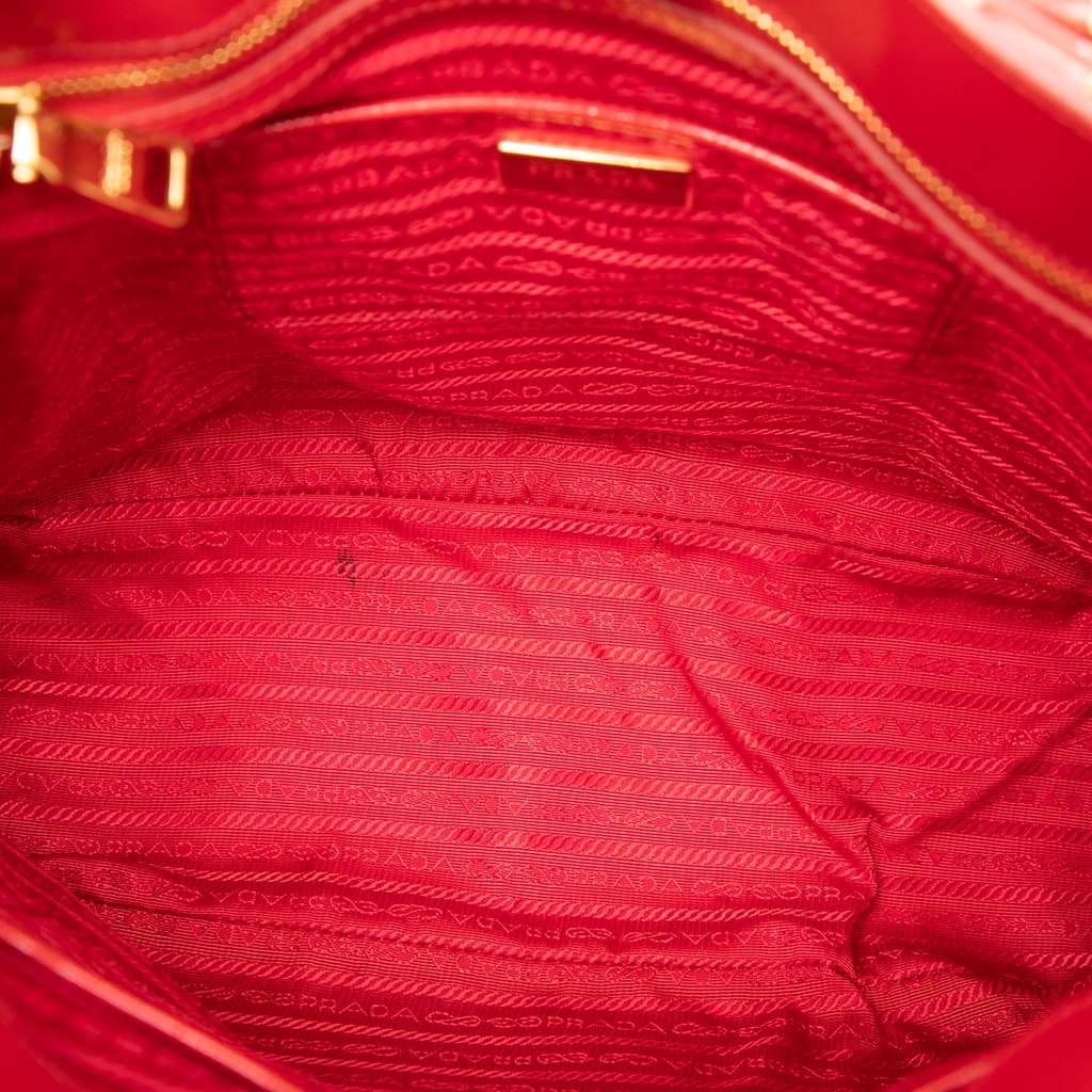 Prada Large Saffiano Vernice Galleria Satchel - 4